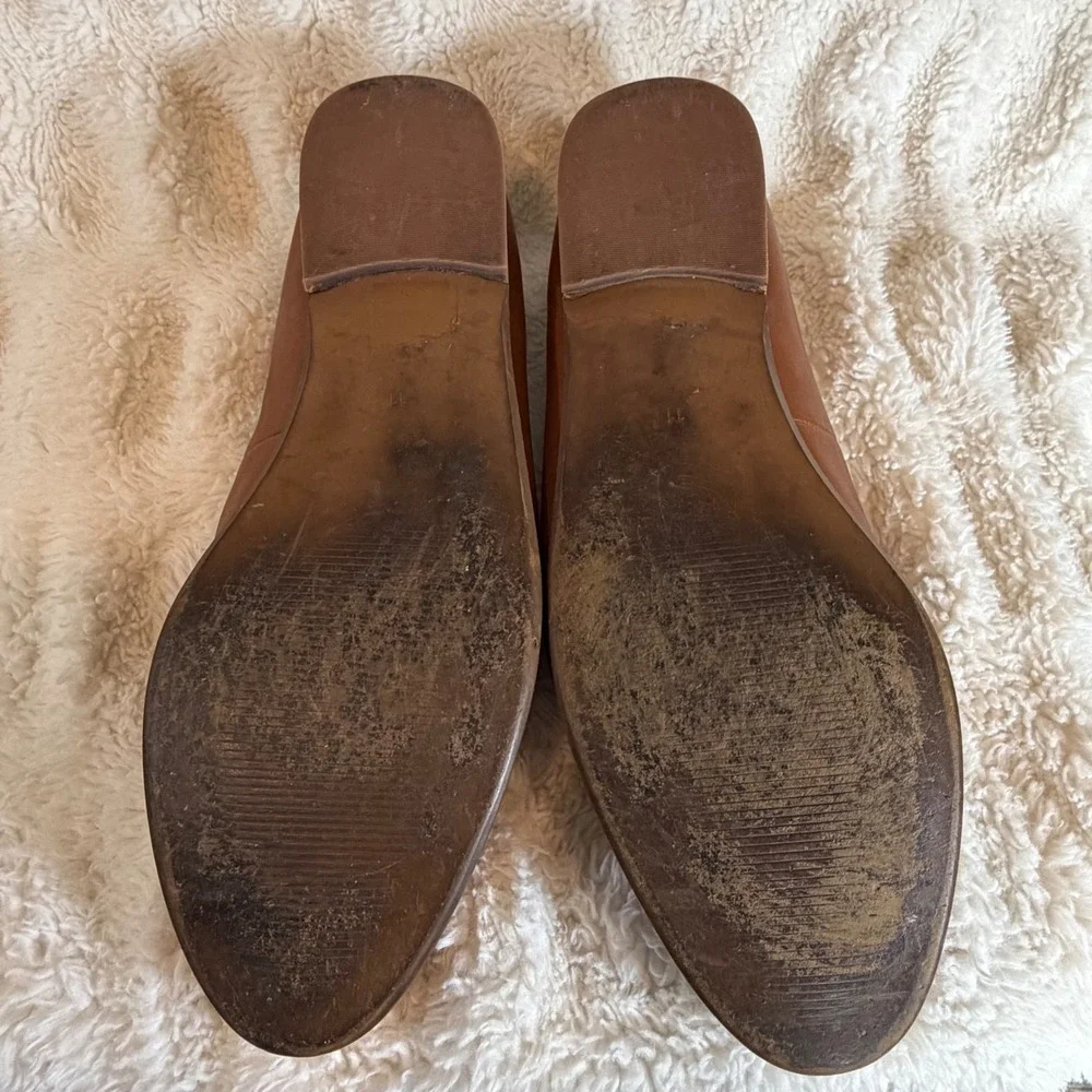 Madewell The Frances Loafer English Saddle Brown Leather Penny Loafers Size 11